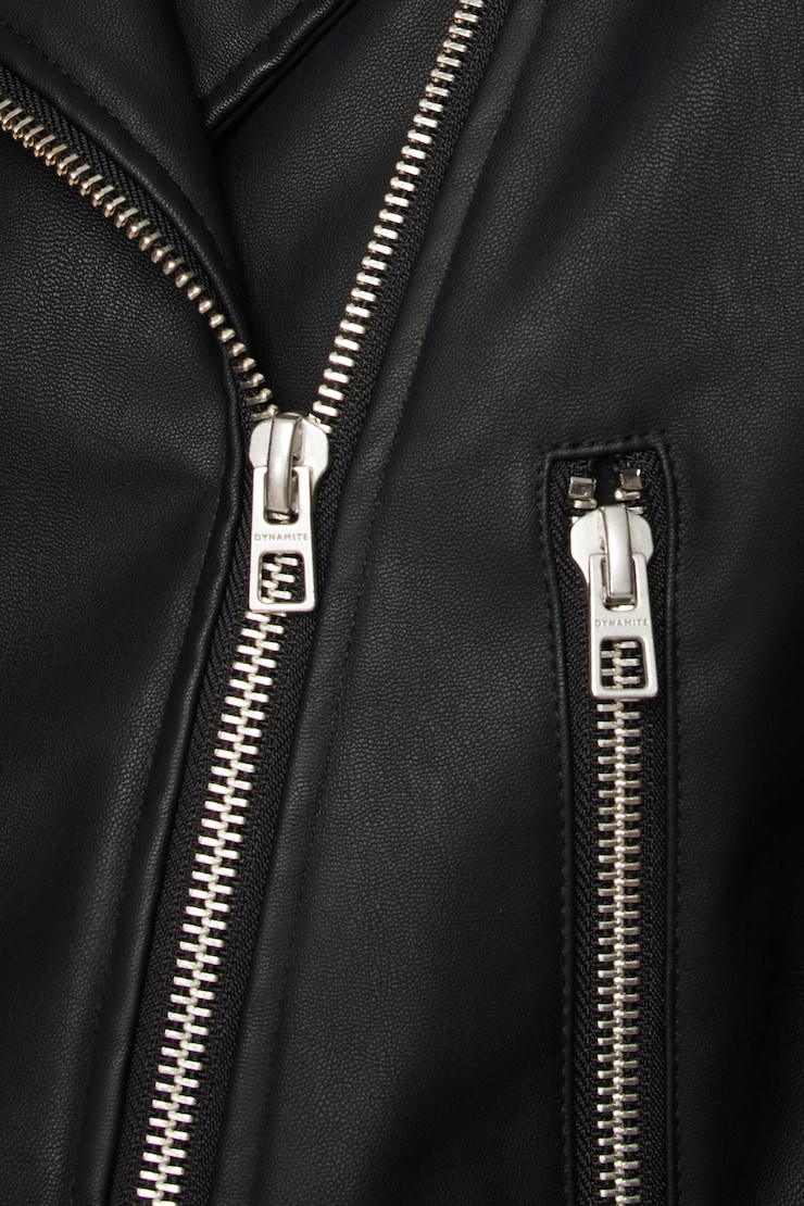 Oversized Biker Jacket Jet Black large