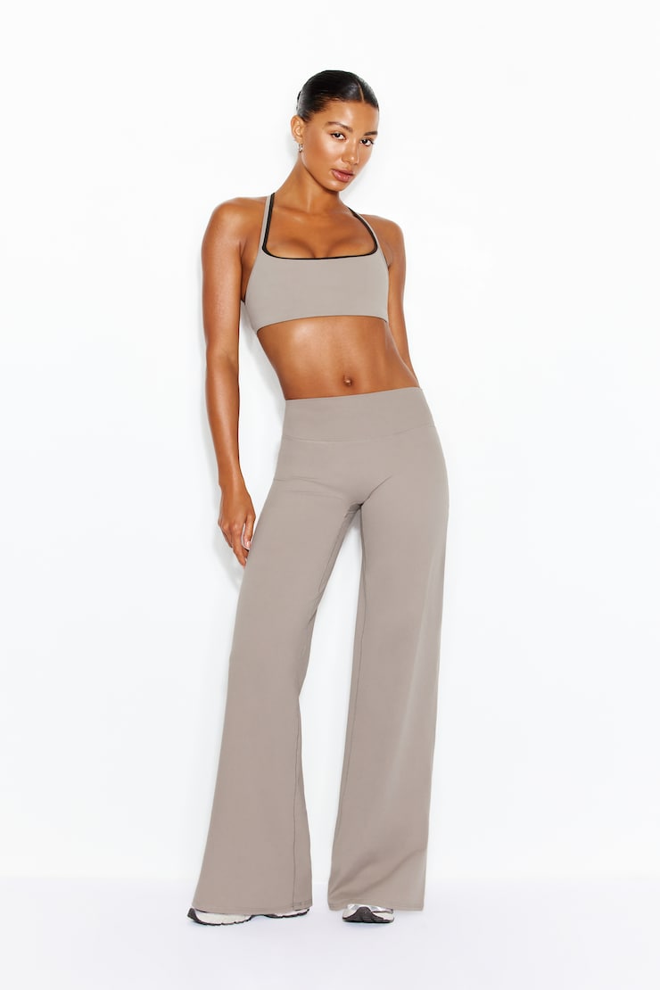Active Wide Leg Pants, Satellite Beige, large