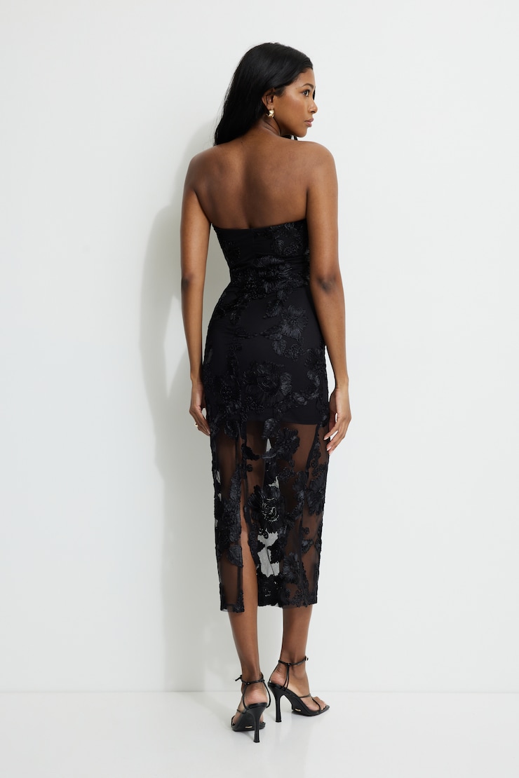 Elisa Midi Tube Dress Jet Black large