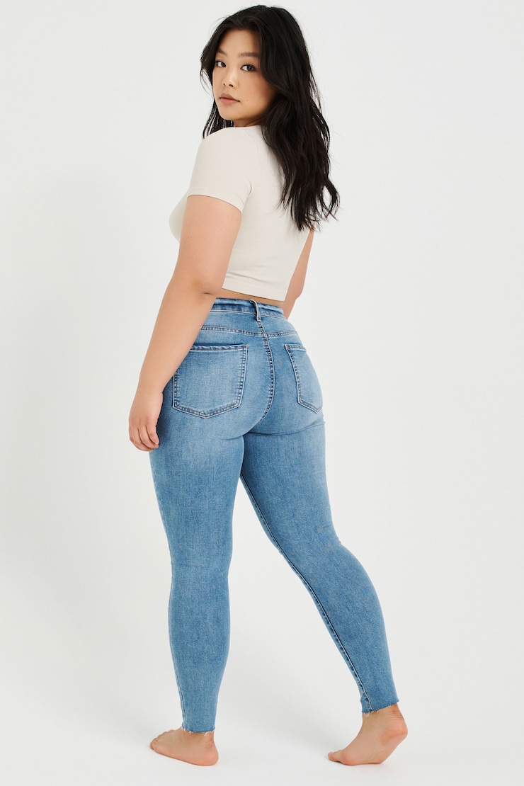 High Rise Jeggings - Elysian Blue, Elysian Blue, large