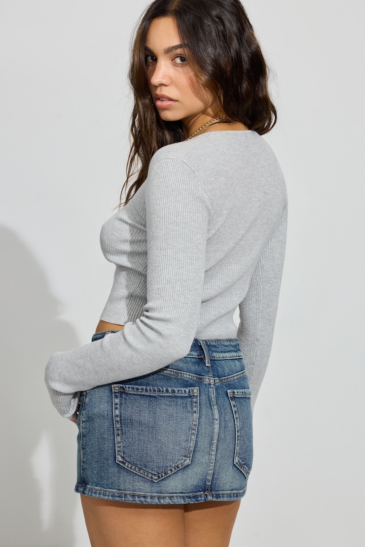 Long Sleeve Peekaboo Top