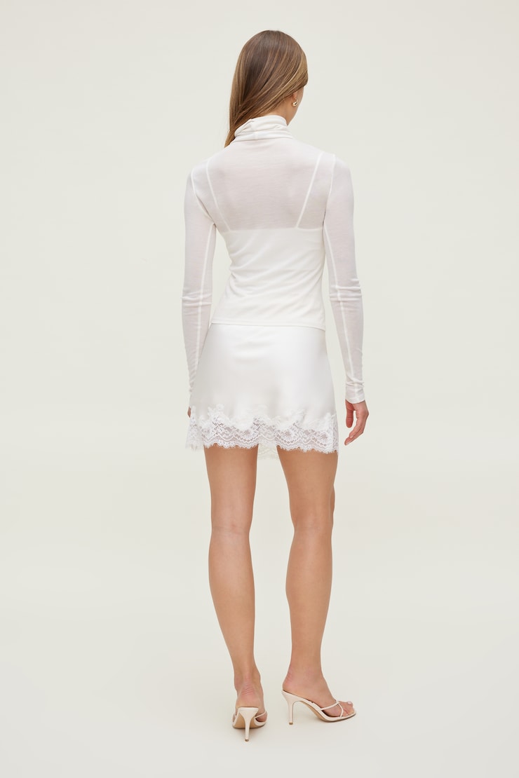 Alli Lace Satin Mini Skirt