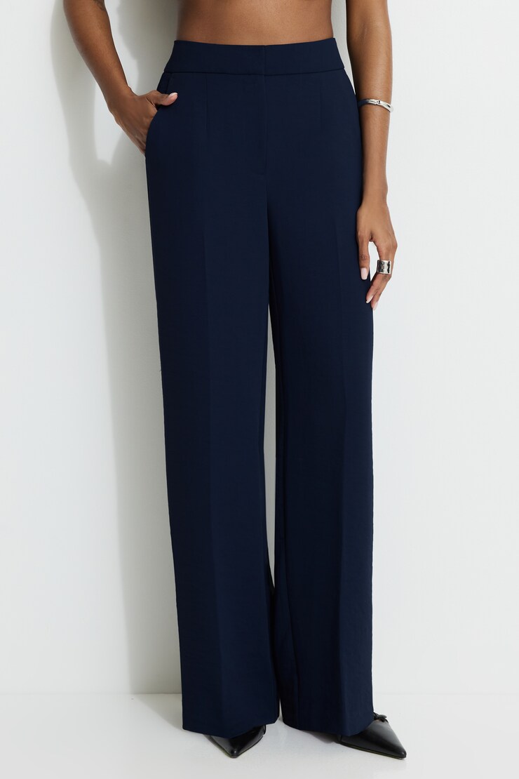 Yasmin Airflow Straight Leg Pants Navy Blazer large