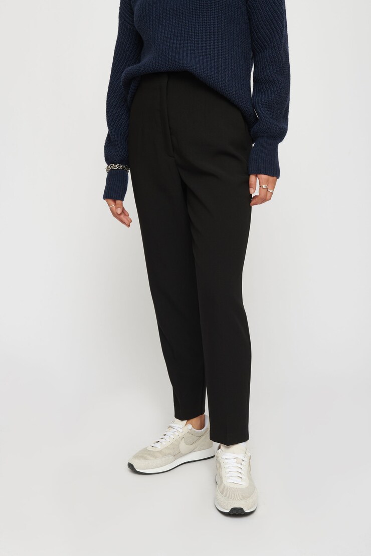 Kendall High Waist Straight Pants Jet Black large