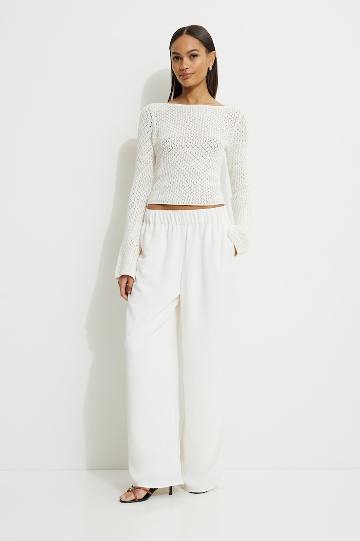 Carlina Crocheted Sweater Sea Salt Off White large