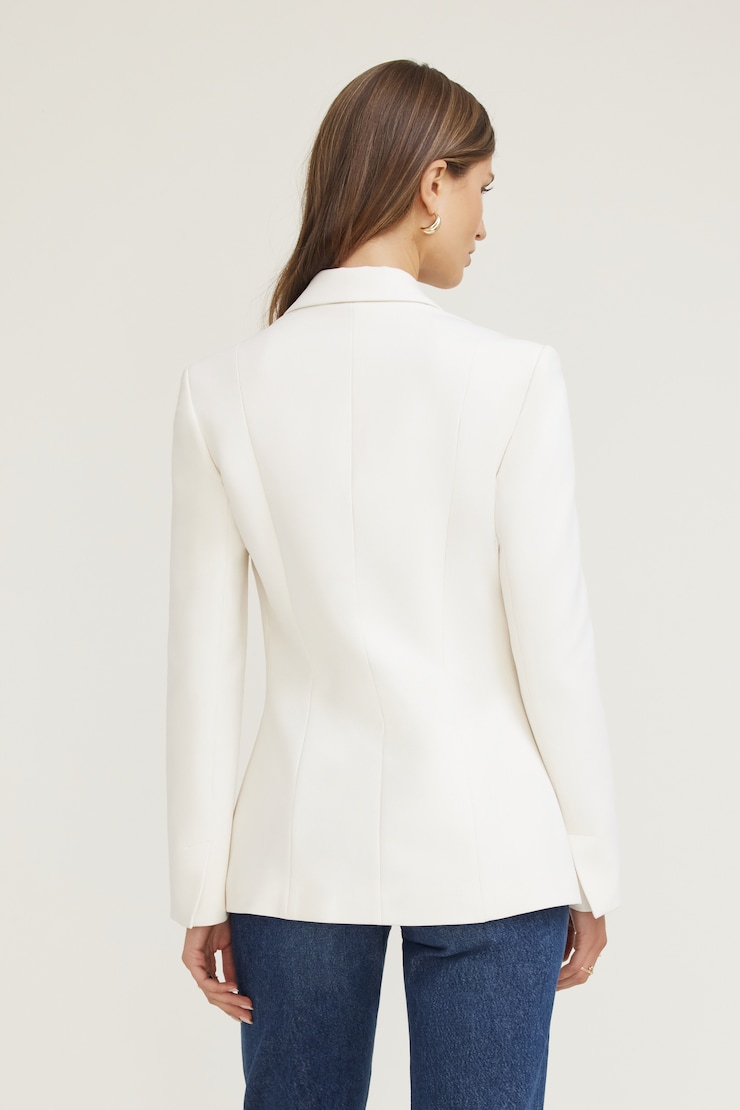 Fitted Single Button Blazer Sea Salt large