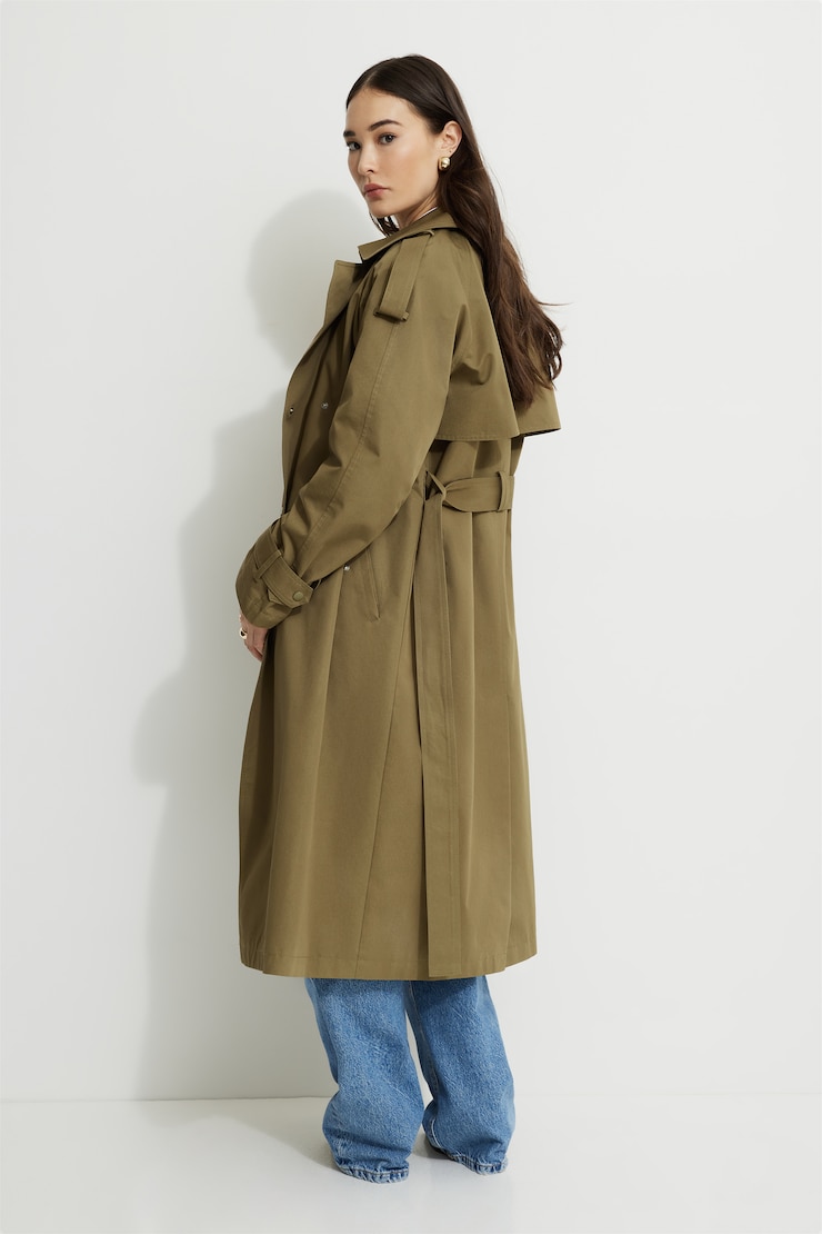 Twill Trench Coat KHAKI | Dynamite