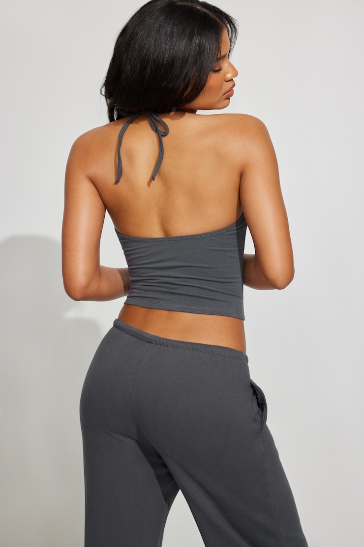 StretchTerry Tie Halter Top