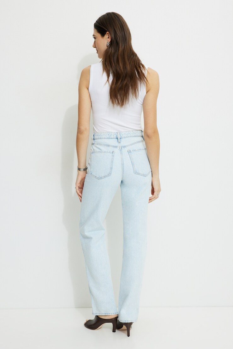 Cara Rigid High Rise Straight Leg Jeans Light Indigo / Whisper Blue large
