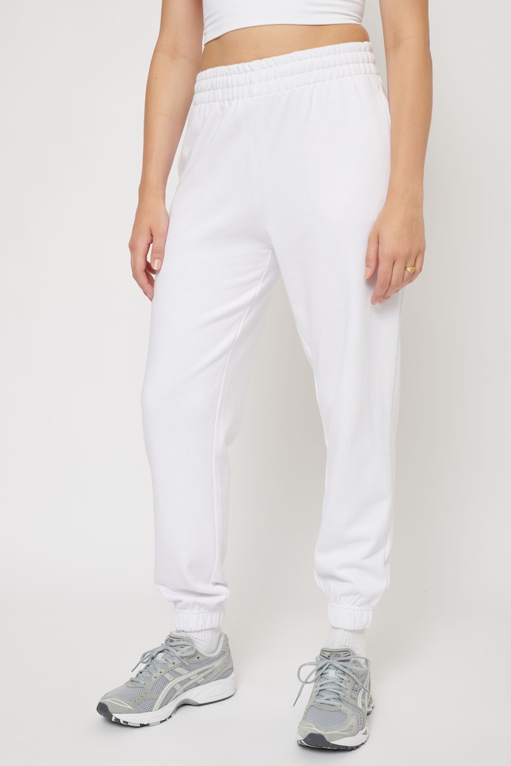 Lafayette French Terry Joggers Bright White large