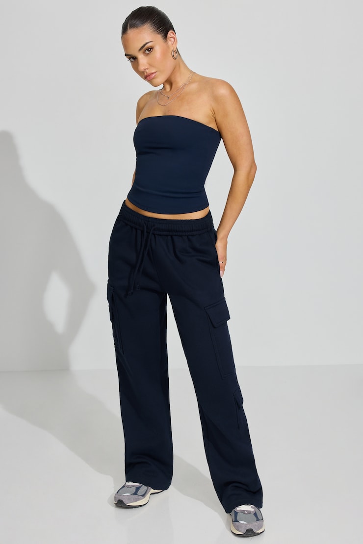 Sleek Longline Tube Top, Mariana Blue, large