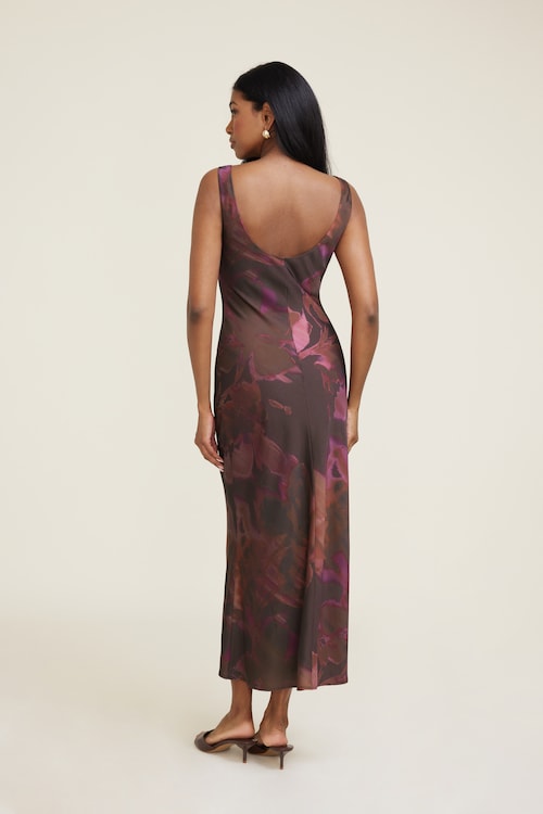 liora satin maxi slip dress Liora Satin Maxi Slip Dress Pink