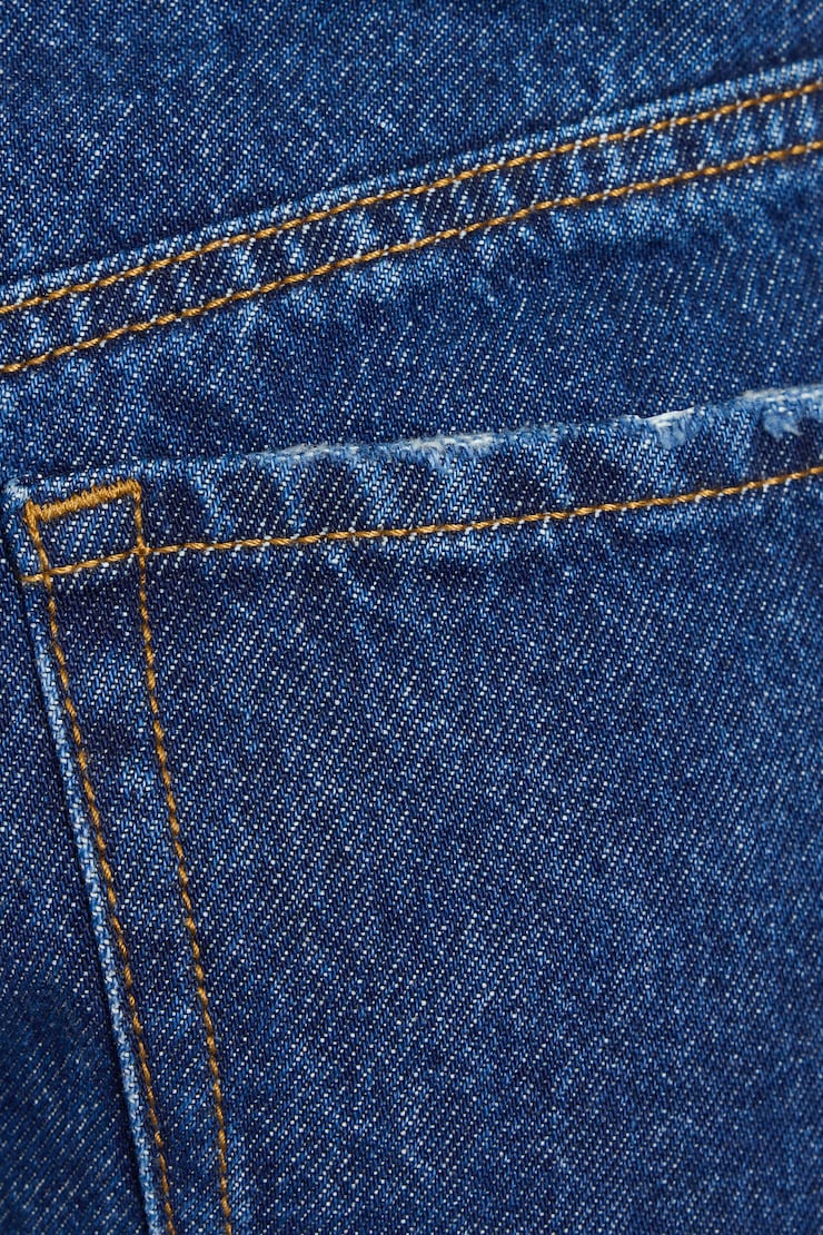 Denim Relaxed A-Line Shorts, Lorie Blue, large