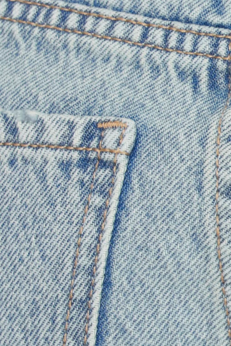 Denim Relaxed A-Line Shorts