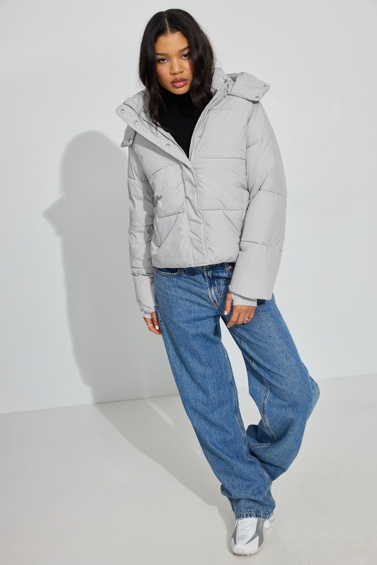 Perfect Puff Jacket, Silver Shadow, large
