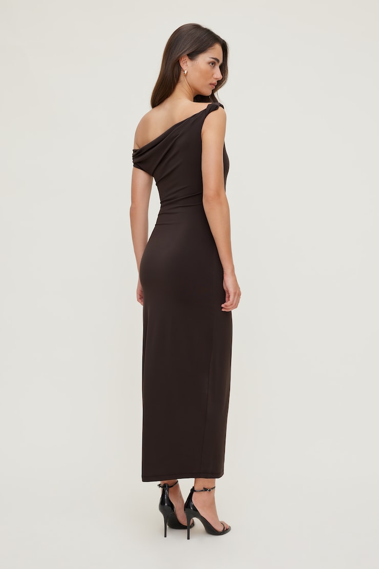 Jayde Sculpt Maxi Dress Chocolate Torte Brown large