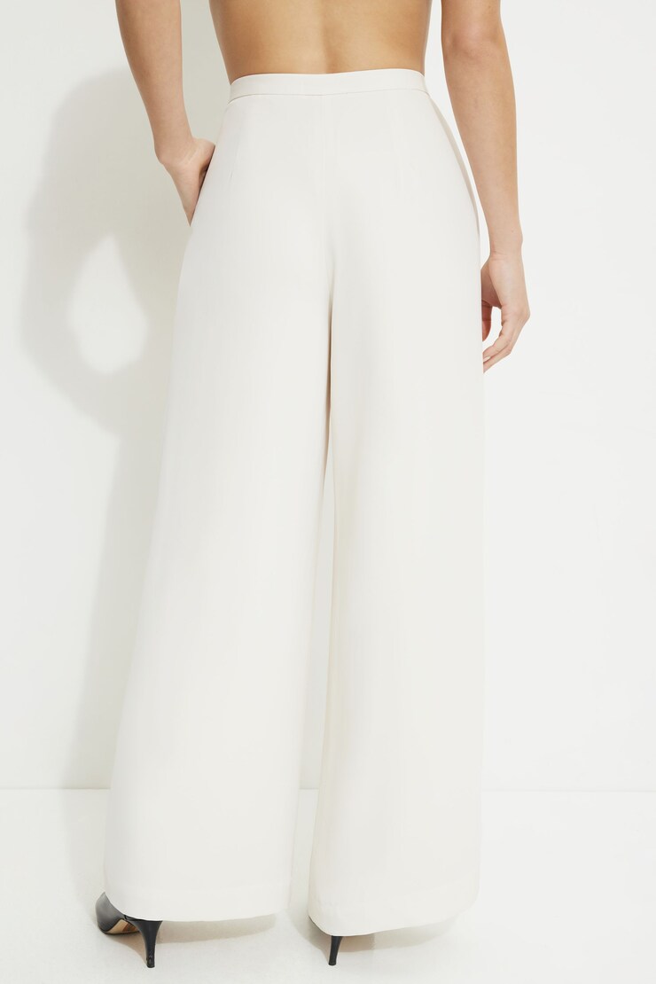 Fluid Wide Leg Pants Polished Pearl large