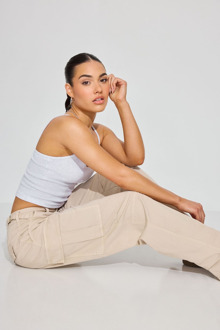 Aiden Clean Cargo Pants, Rainy Day Beige, large