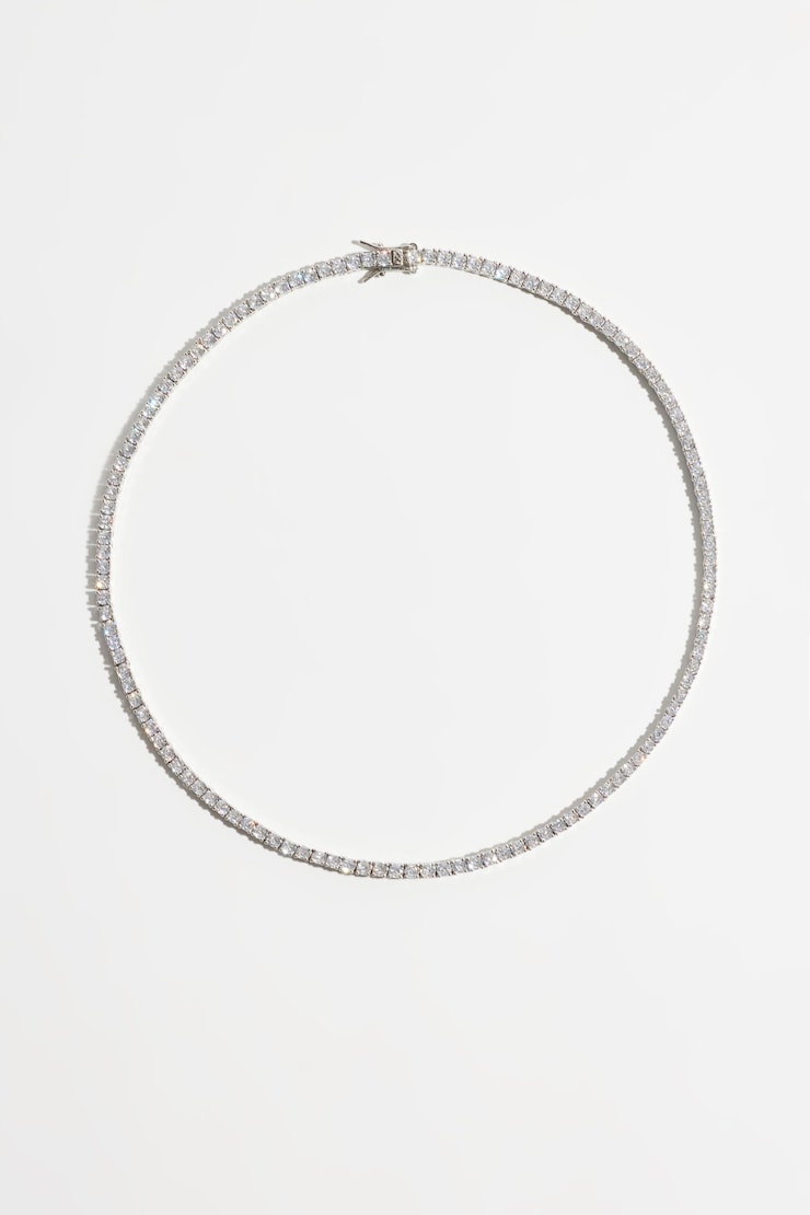 The Tennis Necklace Clear/Silver large