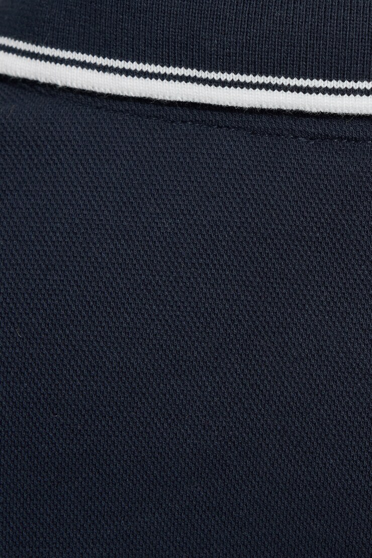 Oversized Cropped Polo Shirt, Mariana Blue, large