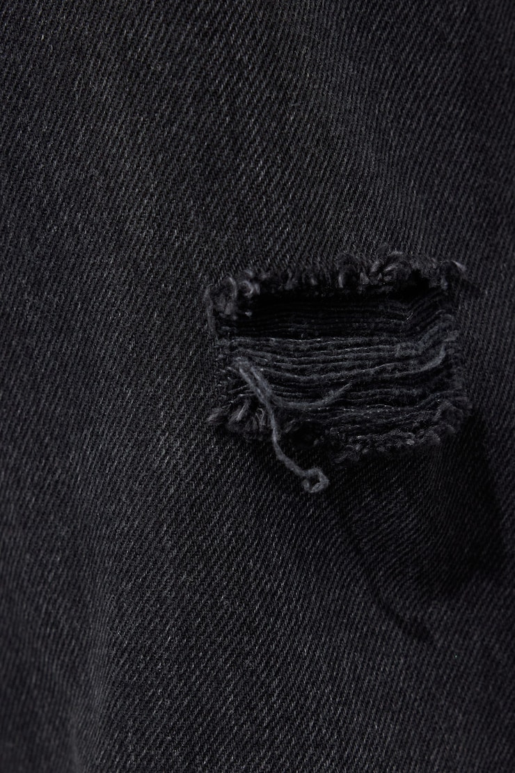 Wide Leg Jean, Black Destructed, large