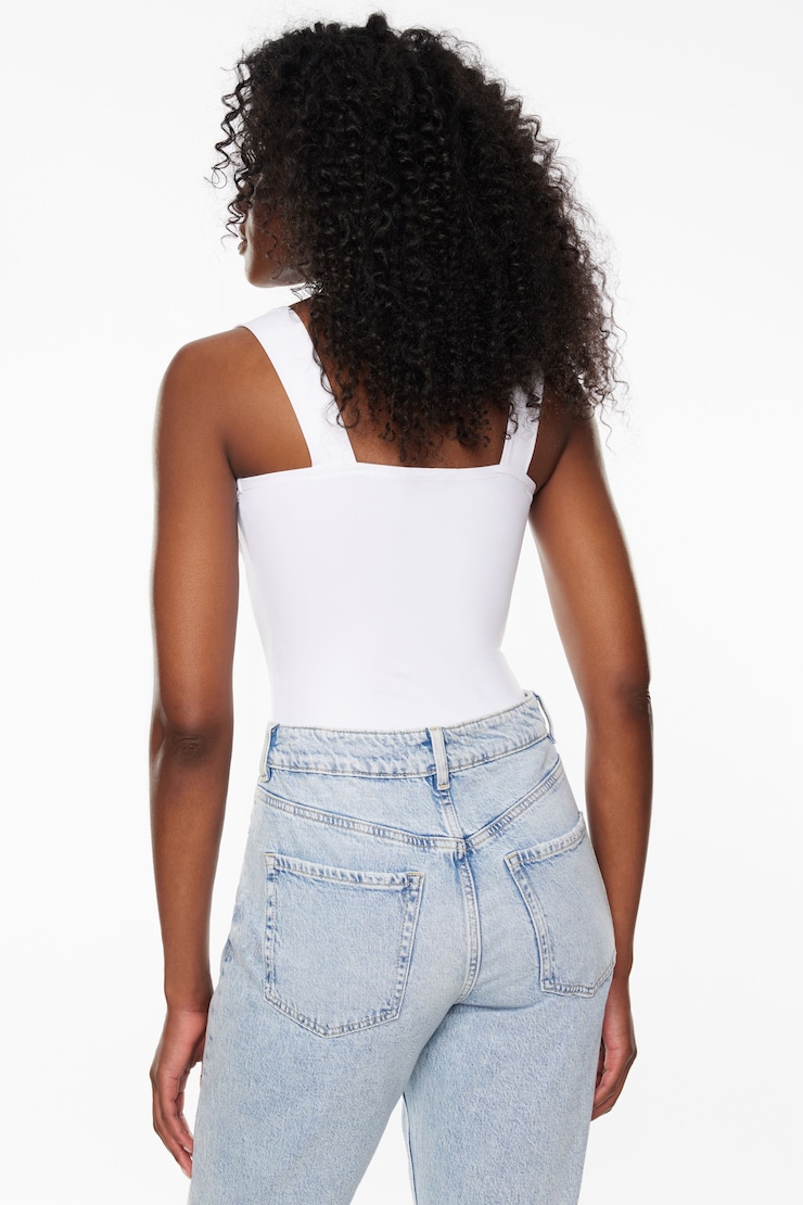 Justaucorps sculptant style corset Addie Blanc éclatant large