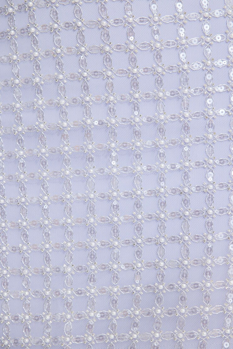 Kylie Beaded Pearl Mini Skirt Cosmic Sky large