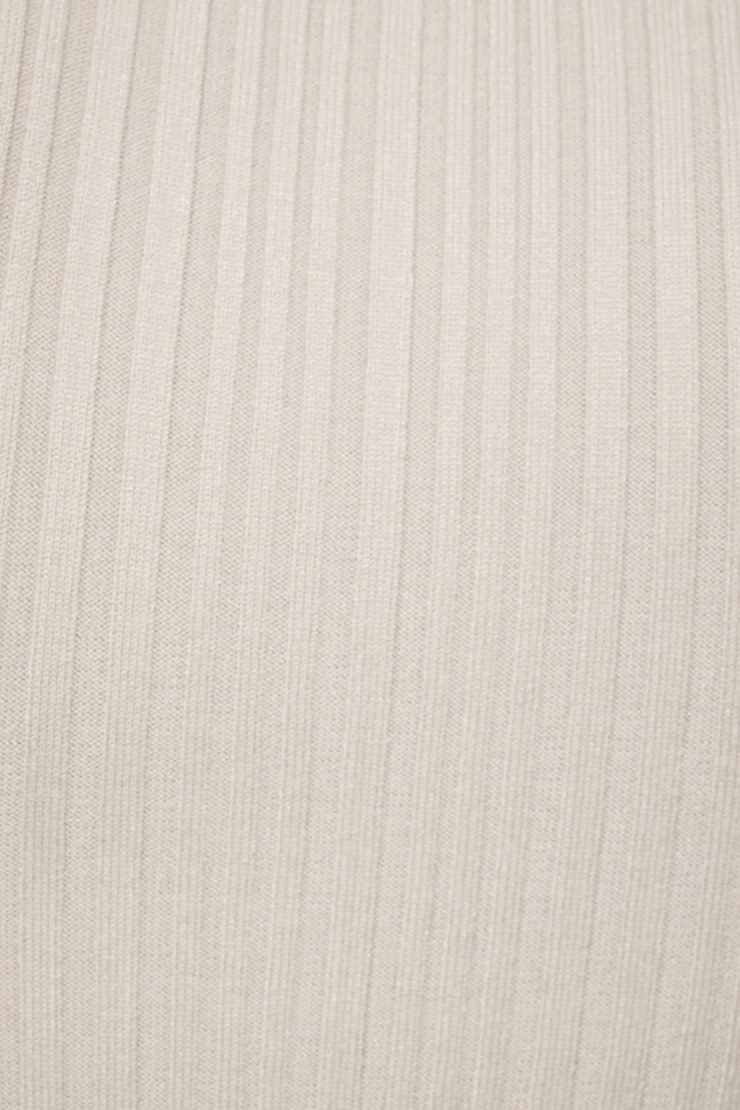 Emma Mock Neck Midi Dress Rainy Day Beige large