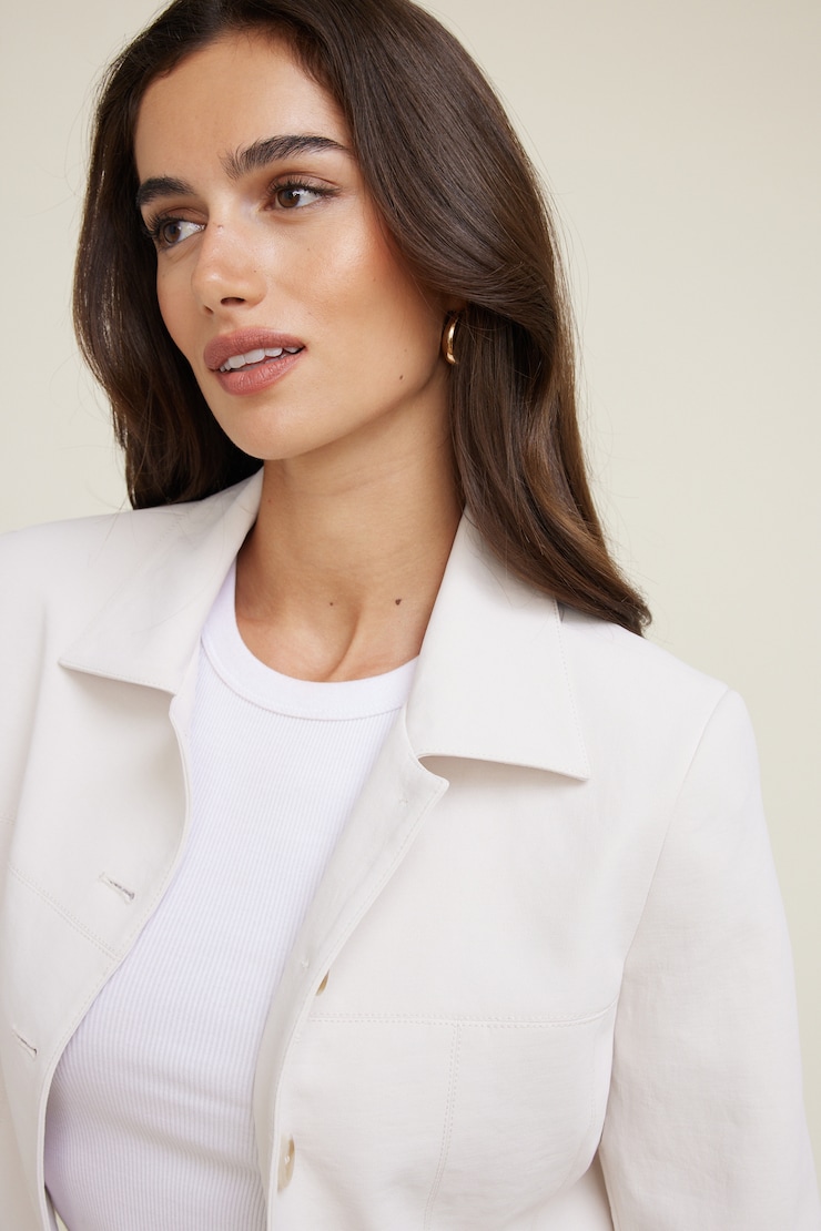 Charlotte Airflow Short Jacket Polished Pearl Beige large