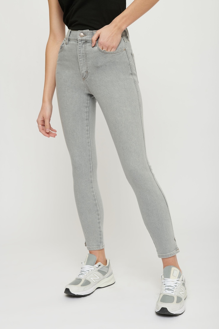 Kate High Waist Skinny Ankle Jeans Perfect Grey large