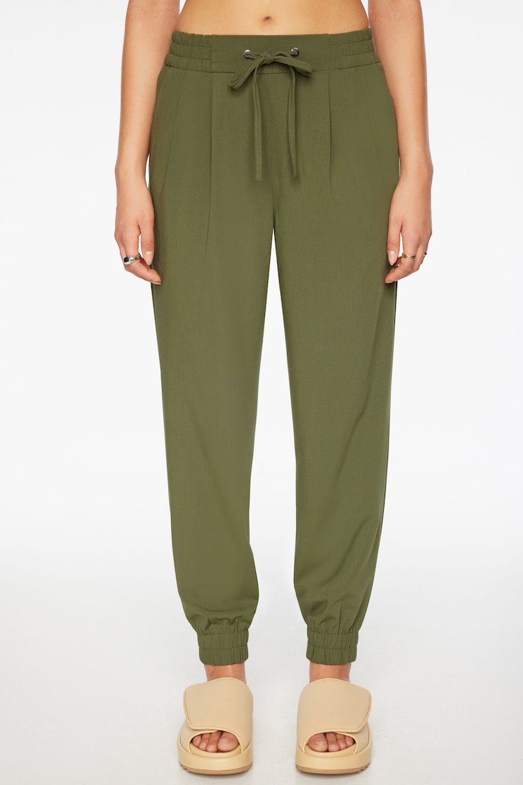Sacha Twill Jogger Pants Bronze Green large