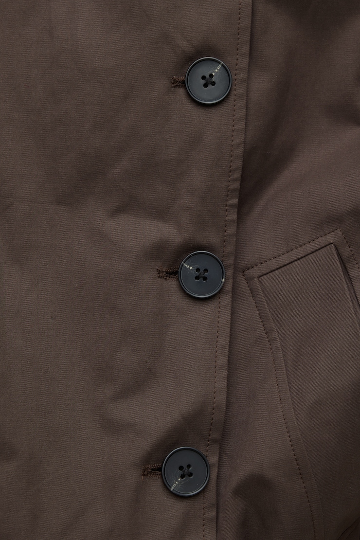 Twill Asymmetric Button Up Jacket