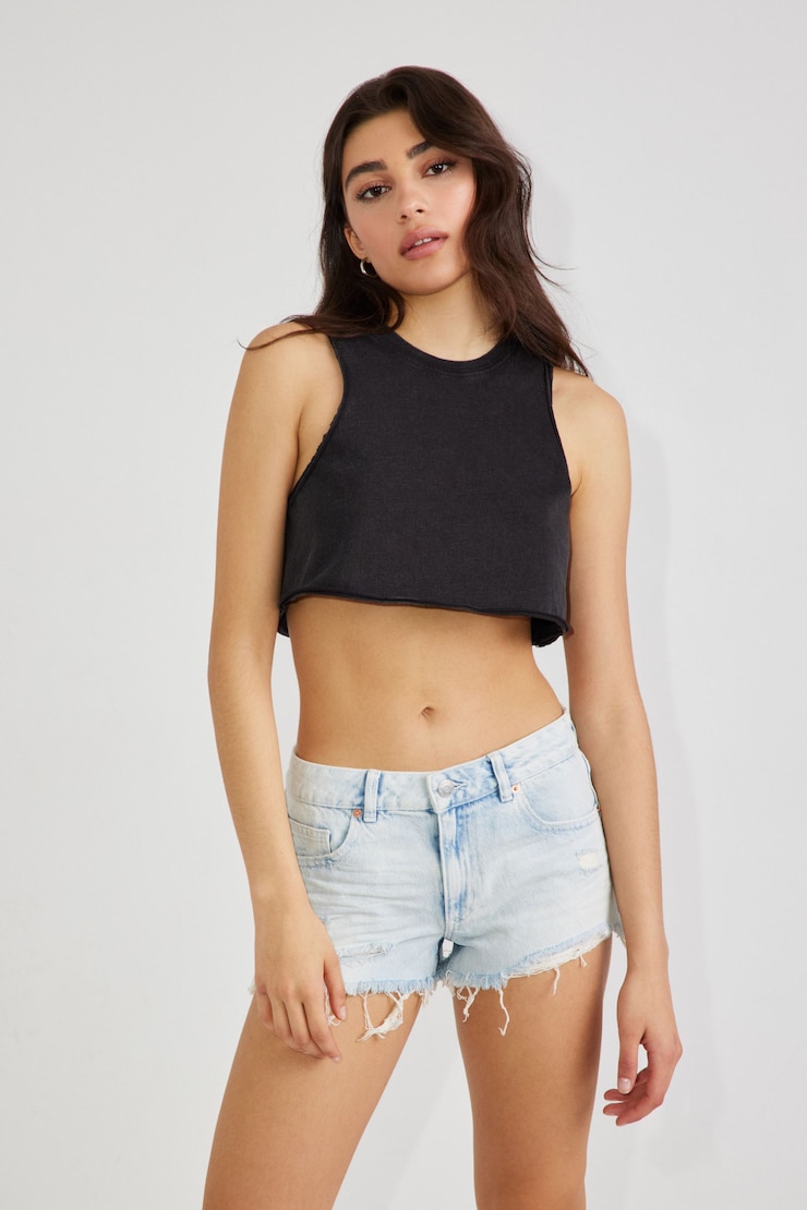 Low Rise Denim Short - Susie Blue, Susie Blue, large