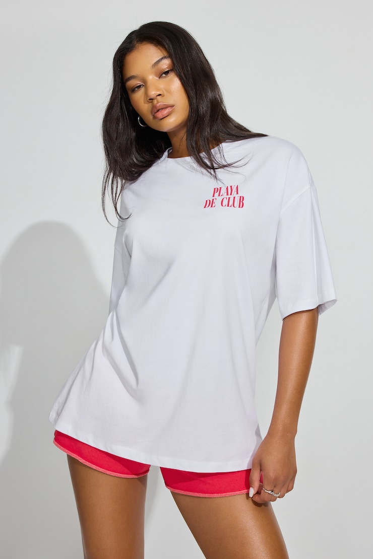 Oversized Boyfriend Tee White | Garage