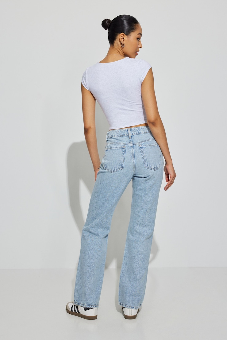 90's Straight Jean, Josie Blue, large