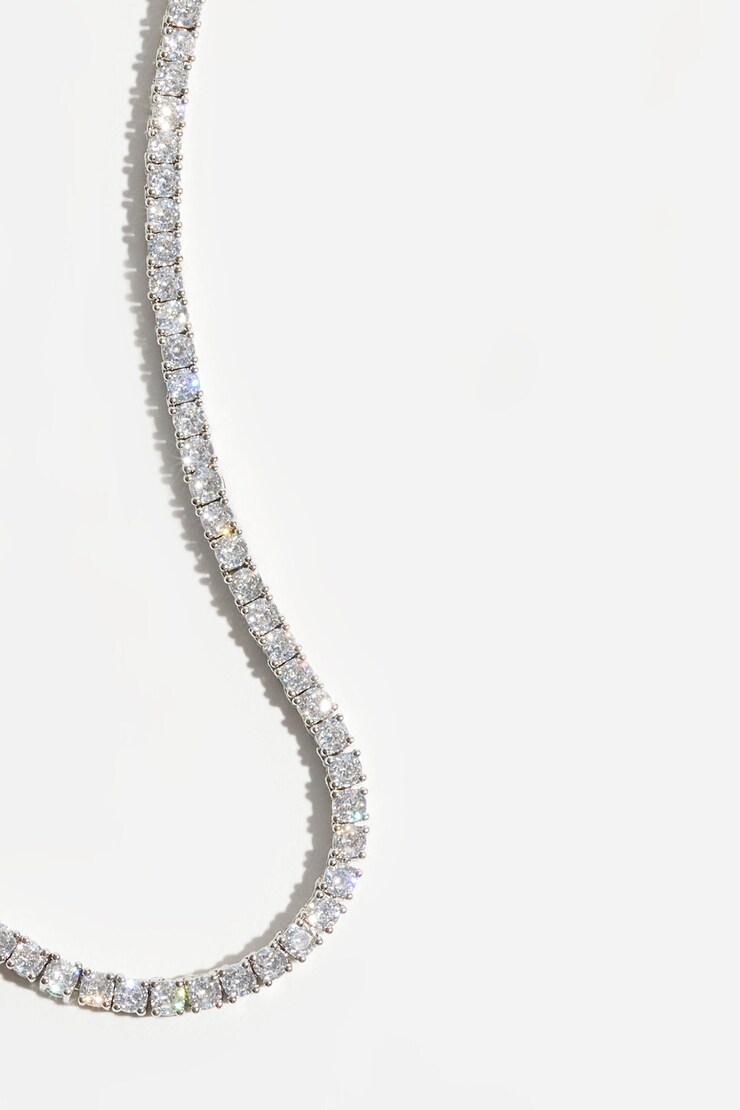 The Tennis Necklace Clear/Silver large