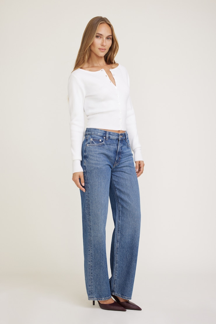 Sara Ribbed Cinch Hem Cardigan