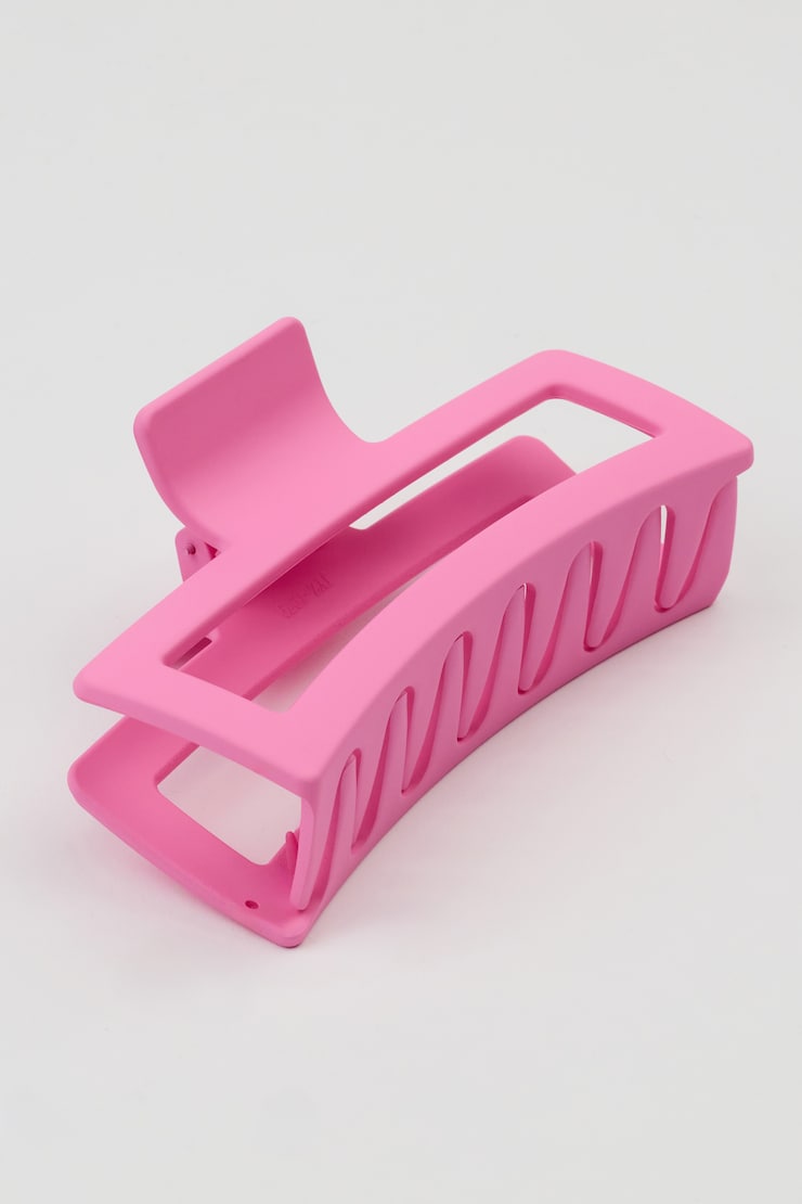 Oversized Rectangle Claw Clip, Pop It Pink, large