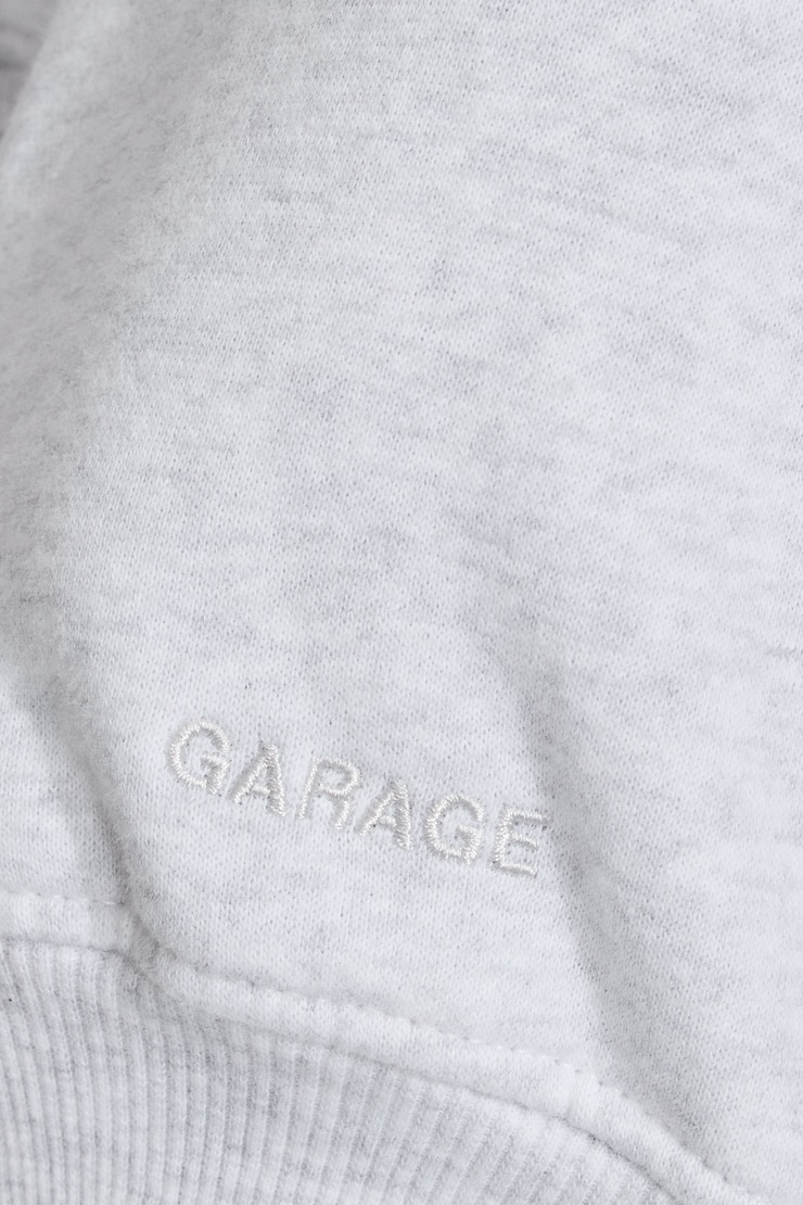 UltraFleece Hoodie, Spring Grey Mix with Chenille "Garage" Logo, large