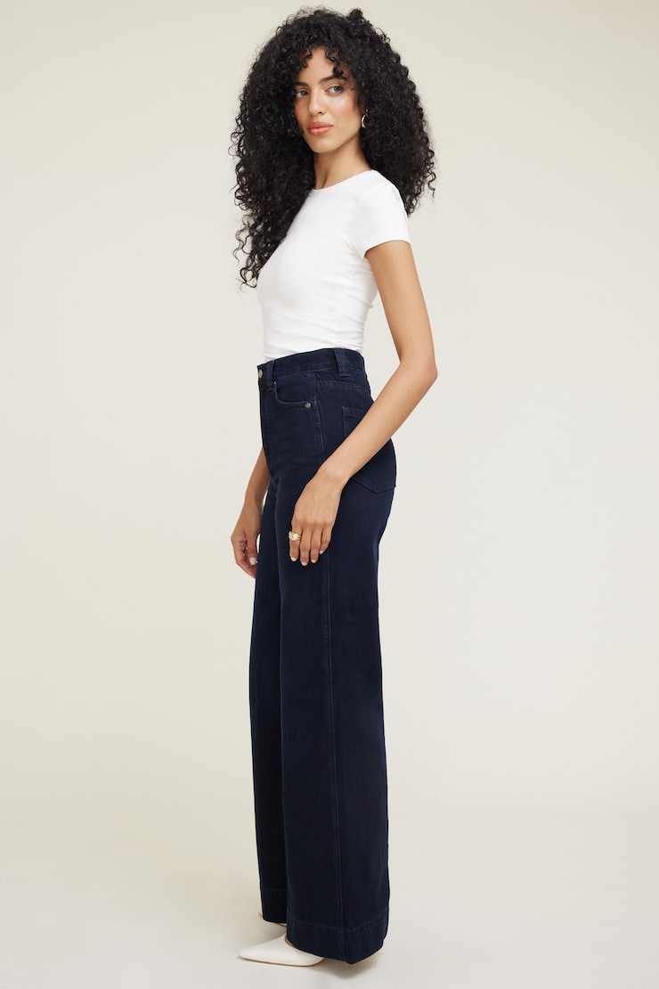 Lennon Ultra High Rise Wide Leg Column Jeans