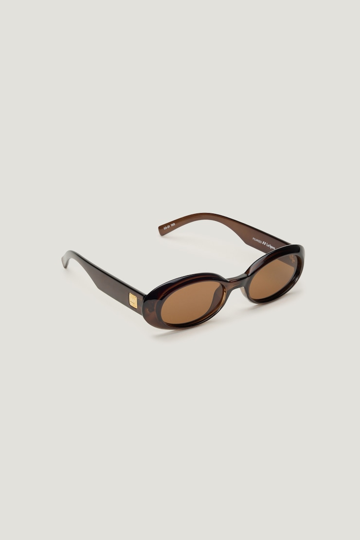 LE SPECS | Work It! Oval Sunglasses Cocoa large