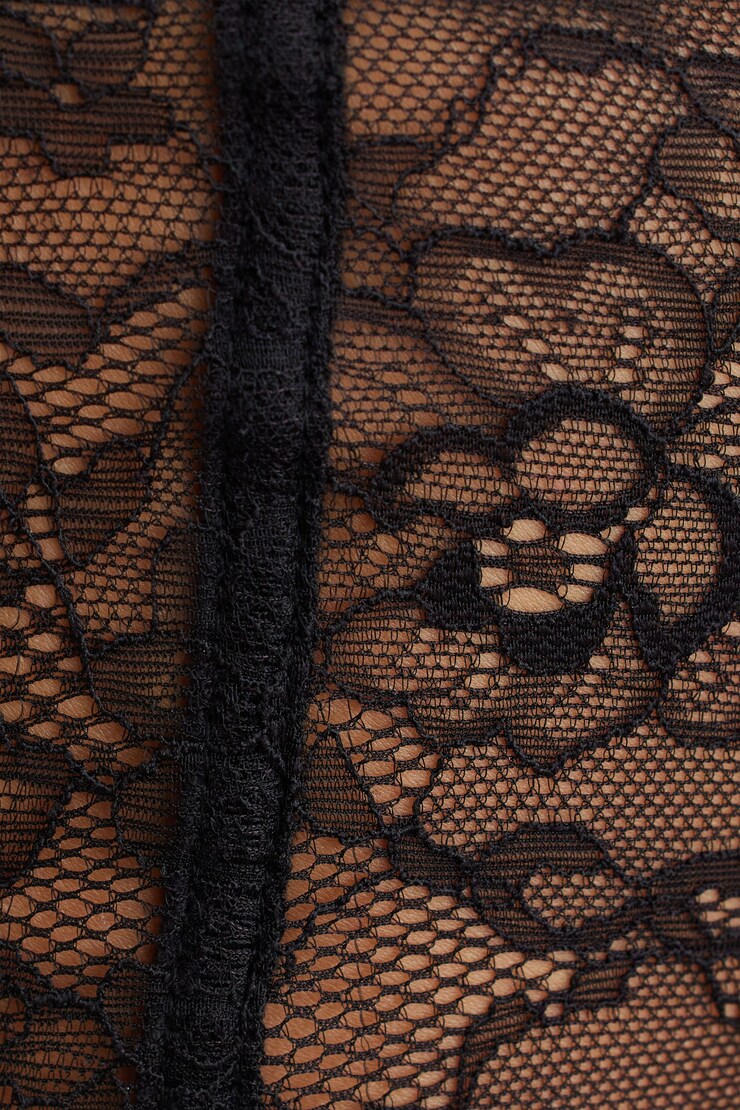 Lace Bustier Top  Jet Black  large