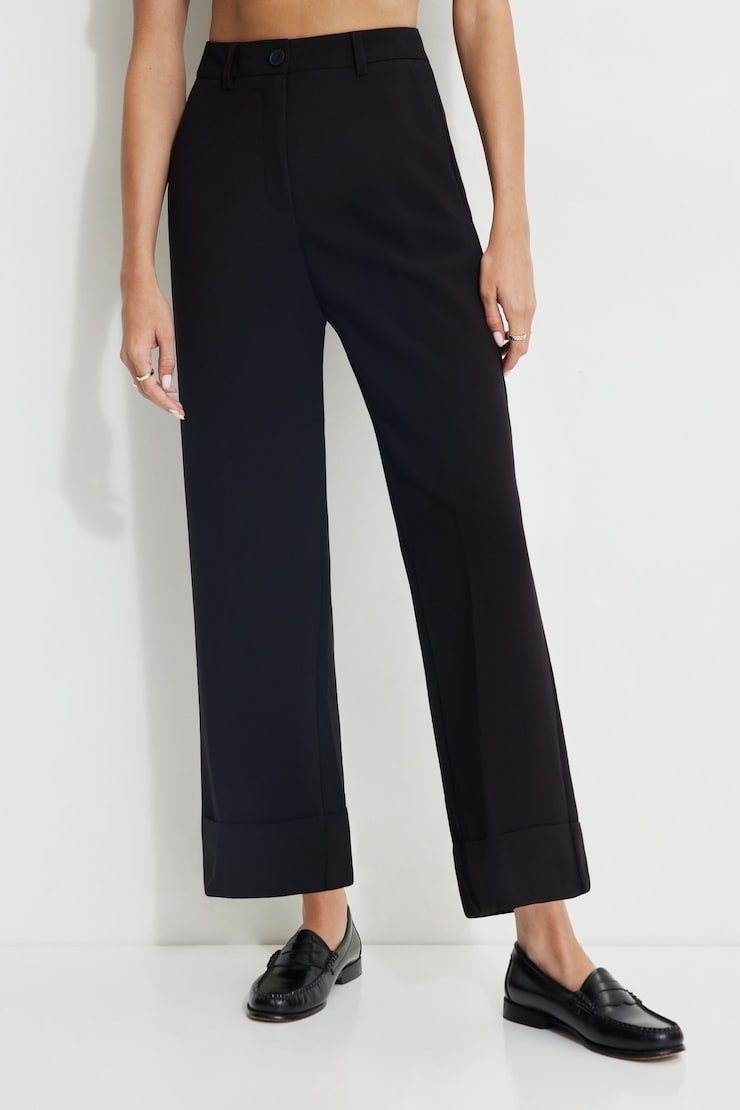 Max Cuffed Ankle Pants Jet Black large