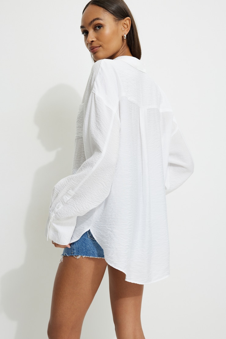 Chemise ample et fluide Monroe Blanc éclatant large