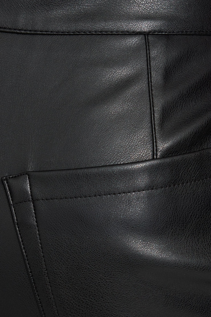 Baggy Faux-Leather Pants Black | Garage