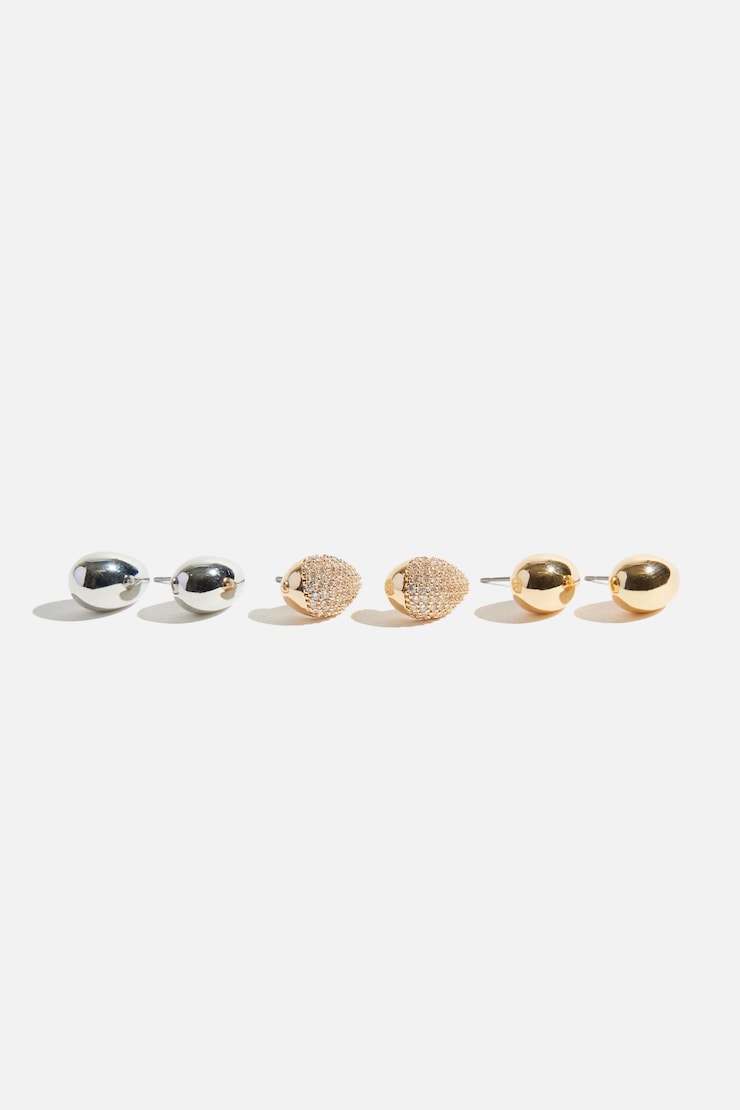 3-Pack Mini Drop Earrings Gold/Silver large