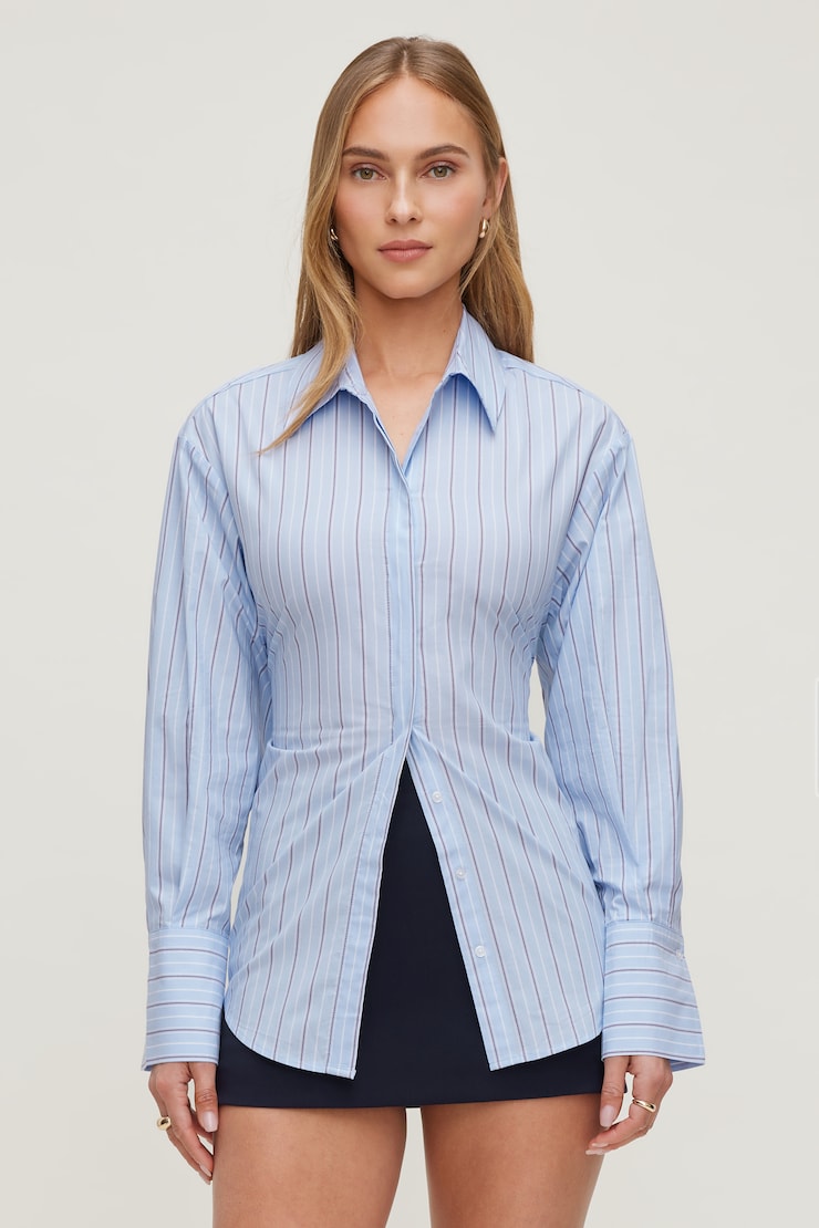 Poplin Cinch Back Shirt