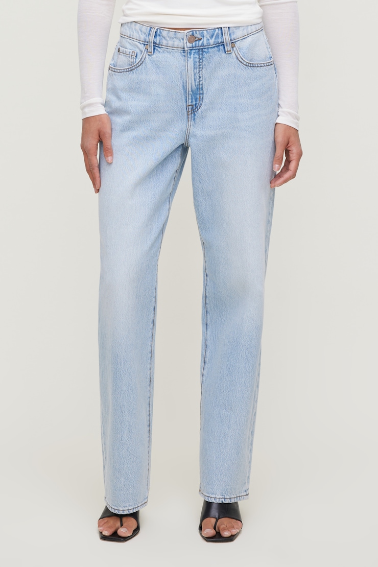 Mika Mid Rise Relaxed Straight Leg Jeans Light Indigo / Brady Blue large
