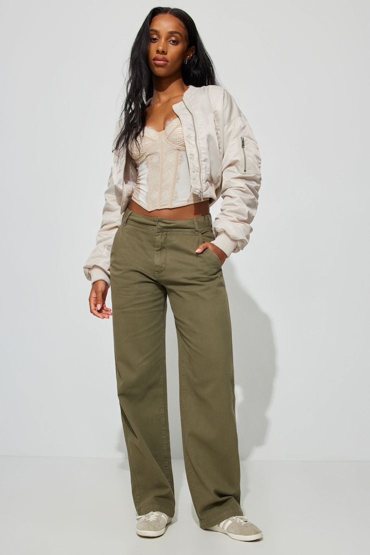 Ellis Slouchy Pant, Army Green, large
