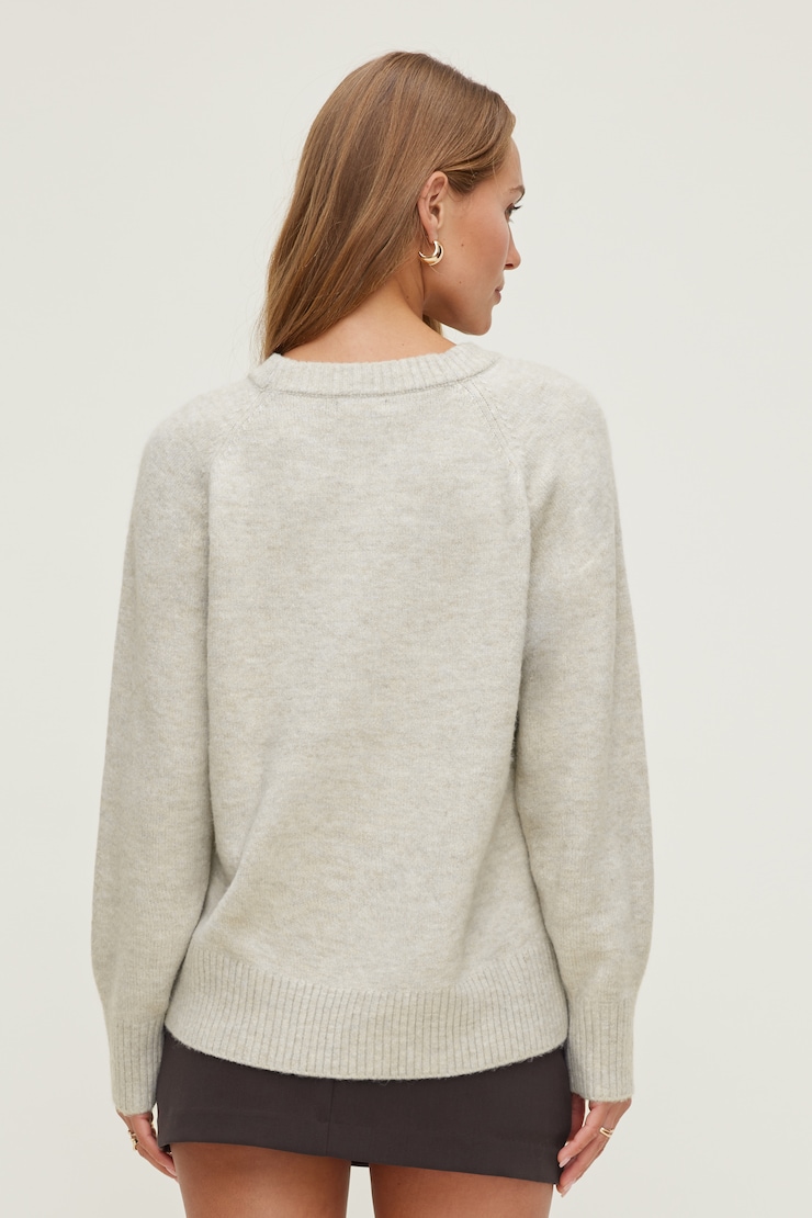 Rory Oversized Sweater Atmosphere Melange Beige large